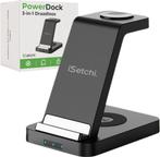 Tweedekans | iSetchi Draadloos 3-in-1 Oplaadstation -, Ophalen of Verzenden, Zo goed als nieuw