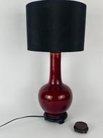 Tafellamp - Hout, Porselein - Een Sang de Boeuf lamp, Antiek en Kunst