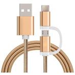 Reekin 2 in 1 oplaadkabel (USB Micro, USB Type-C) 1 Meter, Ophalen of Verzenden, Nieuw