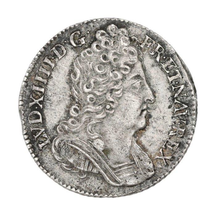 Frankrijk. Louis XIV (1643-1715). 1/10 Écu aux 3 couronnes, Postzegels en Munten, Munten | Europa | Euromunten