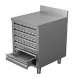 Pizzawerktafel | RVS | 6 Deegladen (en600x400) | Achter Rand, Ophalen of Verzenden, Nieuw in verpakking