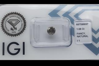 Zeldzame Fancy Natuurlijke Diamond -1.08ct (IGI Gecertifi, Sieraden, Tassen en Uiterlijk, Edelstenen