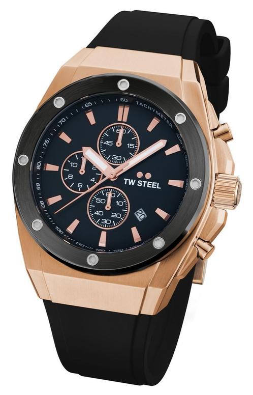 TW Steel CE4103 CEO Tech chronograaf horloge 44 mm, Sieraden, Tassen en Uiterlijk, Horloges | Heren, Kunststof, Nieuw, Staal, Overige merken