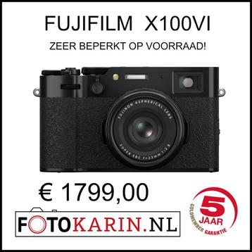 Fujifilm X100VI zwart | beperkte voorraad| Foto Karin Kollum beschikbaar voor biedingen