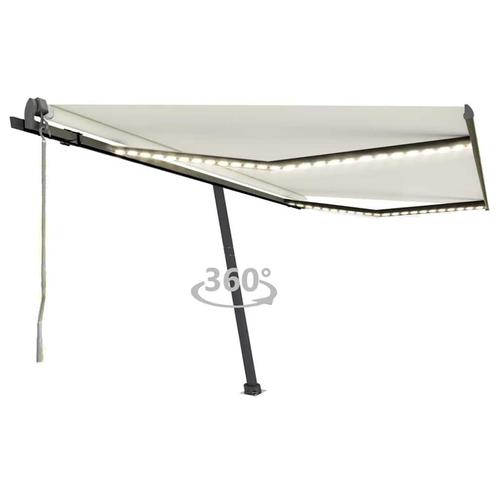 vidaXL Luifel automatisch met LED en windsensor 400x300 cm, Tuin en Terras, Zonneschermen, Nieuw, Verzenden