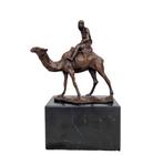 Beeldje - Camel rider - Brons, Marmer, Antiek en Kunst