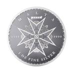 Malta. 5 x 2024 1 oz €5 Malta Maltese Cross Silver Coin BU