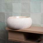 Waskom Loutro Rocky S Rond 20x20x12 cm Marmer Sand, Ophalen of Verzenden, Nieuw, Overige typen