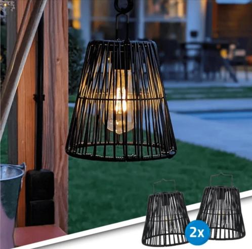 Solar hanglamp/tafellamp buiten Firenze - Voordeelset van 2, Tuin en Terras, Buitenverlichting, Waterbestendig, Led, Licht-donker-sensor
