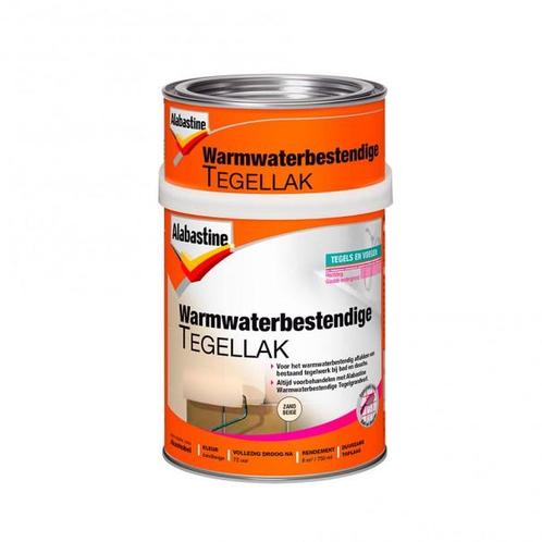 Alabastine warmwaterbestendige tegellak 2k 750 ml, wit, blik, Doe-het-zelf en Verbouw, Verf, Beits en Lak, Nieuw, Verzenden