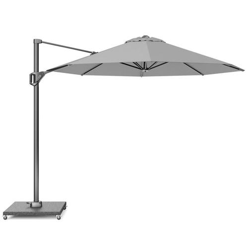 Voyager T1 zweefparasol 300 cm rond lichtgrijs, Tuin en Terras, Parasols, Nieuw, Ophalen of Verzenden