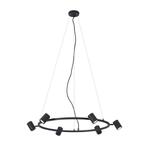 Moderne hanglamp zwart 6-lichts - Jeana Circle, Nieuw, Metaal, Modern, Minder dan 50 cm