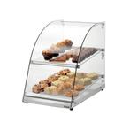 Buffetvitrine zilver 70L | 2 etages | 360x600x515(h)mm, Verzenden, Nieuw in verpakking