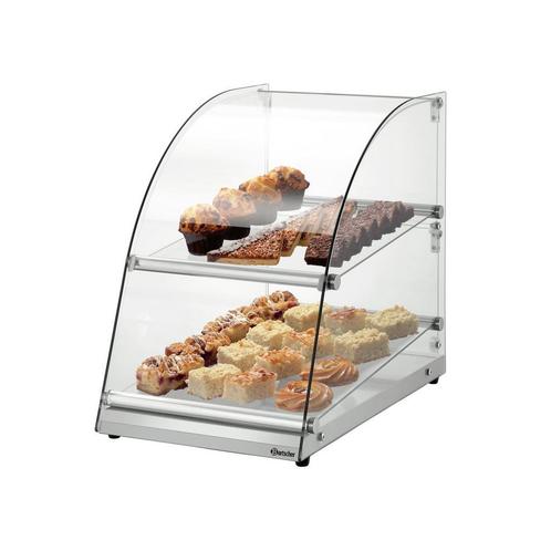 Buffetvitrine zilver 70L | 2 etages | 360x600x515(h)mm, Zakelijke goederen, Horeca | Keukenapparatuur, Nieuw in verpakking, Verzenden