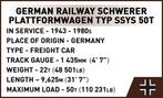 COBI 6284 German Railway Platformwagen Typ SSY, Verzenden, Nieuw