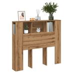 vidaXL Hoofdbordkast 120x19x104,5cm bewerkt hout artisanaal, Huis en Inrichting, Slaapkamer | Bedden, Verzenden, Nieuw, Bruin
