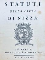 Statuti della Citta di Nizza - 1784