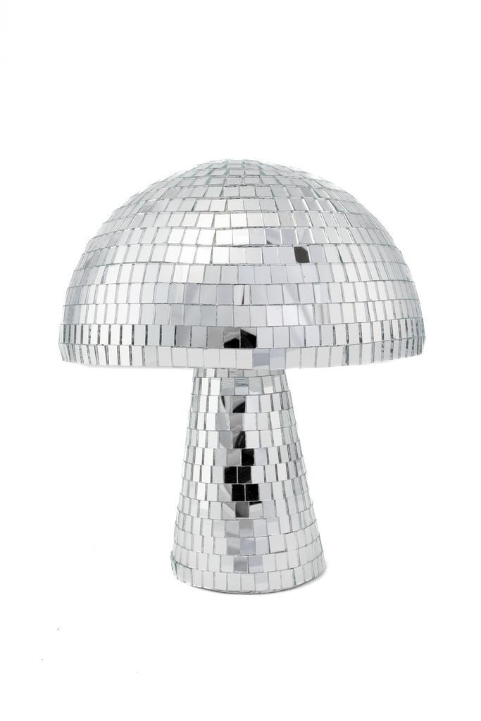 Paddenstoel Ø 25 cm Spiegeltjes Zilver Zwam Discobal Pop Bee, Hobby en Vrije tijd, Feestartikelen, Carnaval, Feestartikel, Nieuw