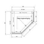 Aanbieding: Douchecabine Van Rijn ST04 Vijfhoek Helder incl., Ophalen of Verzenden, Nieuw