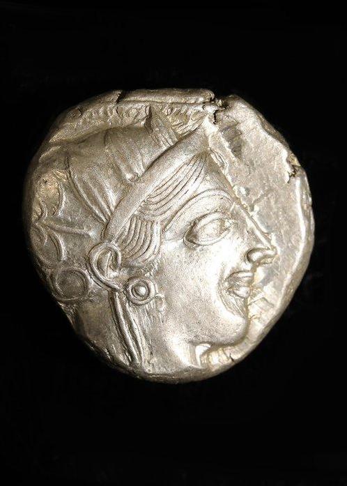 Oud-Grieks Zilver Atheens tetradrachme, Antiek en Kunst, Antiek | Overige Antiek