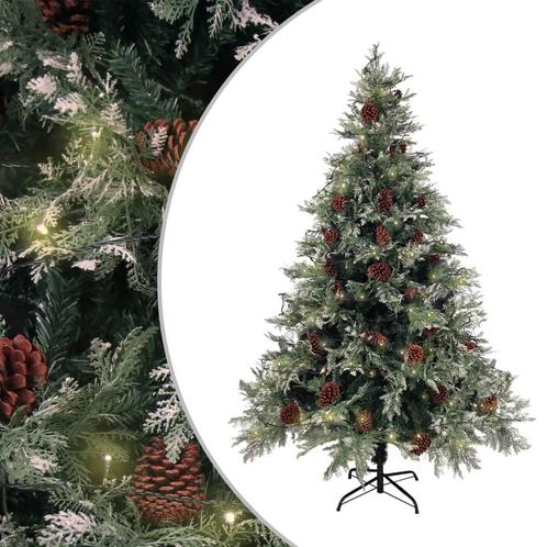 vidaXL Kerstboom met LED en dennenappels 150 cm PVC en PE, Diversen, Kerst, Nieuw, Verzenden