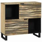 vidaXL Dressoir Bruin 80 x 33 x 75 cm massief mangohout, Verzenden, Nieuw, Overige houtsoorten, Minder dan 50 cm