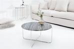 Exclusieve salontafel NOBLE 65cm grijs echt marmer rond, Huis en Inrichting, Tafels | Salontafels, Ophalen of Verzenden, Nieuw