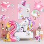 2e Verjaardag Ballon Unicorn - Opblaasbare Unicorn - 2e, Hobby en Vrije tijd, Verzenden, Nieuw