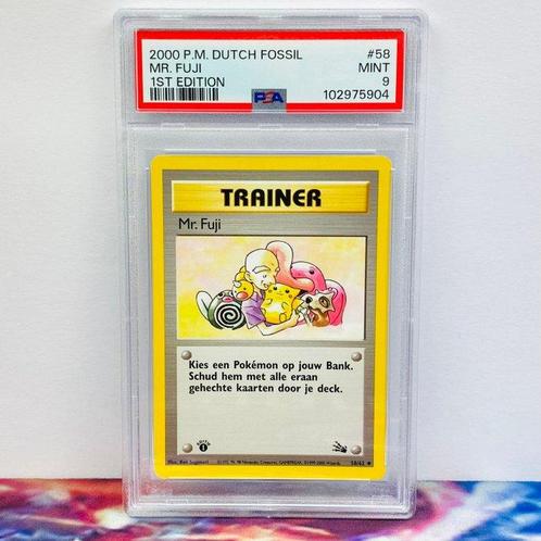 Pokémon Graded card - Mr. Fuji #58 1st Edition Fossil -, Hobby en Vrije tijd, Verzamelkaartspellen | Pokémon