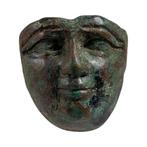 Oud-Egyptisch Ptolemeïsch bronzen masker, Verzamelen, Mineralen en Fossielen
