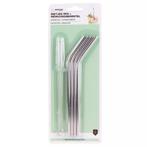 Benson Herbruikbare RVS rietjes - 21 cm - Afwasbaar - 4 s..., Huis en Inrichting, Keuken | Keukenbenodigdheden, Ophalen of Verzenden