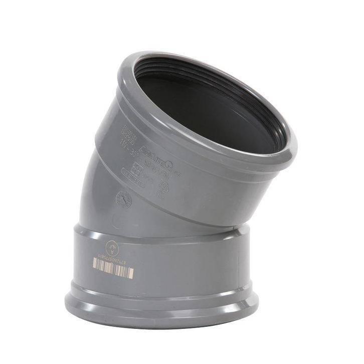 Pipelife manchet bocht Mof x Mof 30gr. 125 mm, Doe-het-zelf en Verbouw, Buizen en Afvoer, Ophalen of Verzenden