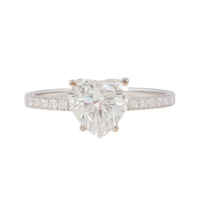 Zonder Minimumprijs - Ring - 14 karaat Witgoud - 2.42ct. tw., Sieraden, Tassen en Uiterlijk, Ringen