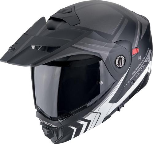 Scorpion ADX-2 Lewis Zwart Zilver Systeemhelm, Motoren, Kleding | Motorhelmen, Offroadhelm, Heren, XXL, Nieuw met kaartje, Overige merken