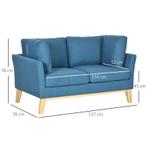 TRUUSK 2-zitsbank Dubbele Slaapbank, 2 Kussens, 137 Cm X 78, Huis en Inrichting, Banken | Bankstellen, Verzenden, Nieuw