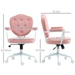 TRUUSK Roze Bureaustoel met Geknoopte Zachte Bekleding - In, Huis en Inrichting, Bureaustoelen, Verzenden, Nieuw