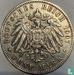 Hamburg 5 mark 1907, Verzenden, Overige landen, Losse munt, Goud