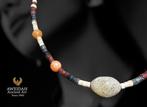 Oud-Romeins Agaat, carneool en stenen kralen ketting, 1e -