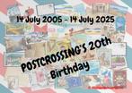 Postcrossing 20 jaar en WPD kaarten, Verzenden, Ongelopen, Feest(dag)