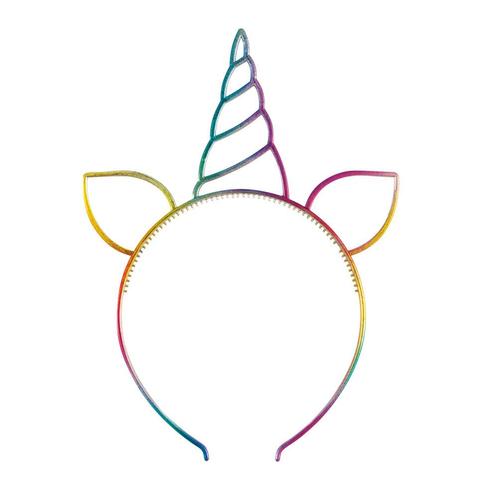 Unicorn Haarband Regenboog, Hobby en Vrije tijd, Feestartikelen, Nieuw, Verzenden