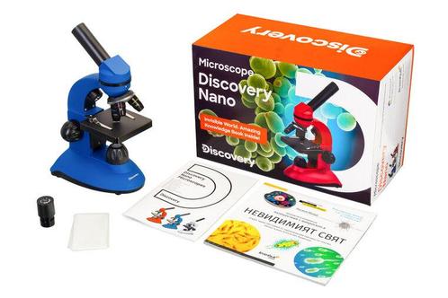 Discovery Nano Blauw opzicht en doorzicht microscoop 40-4..., Audio, Tv en Foto, Optische apparatuur | Microscopen, Biologische microscoop