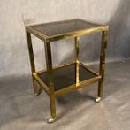 Salontafel - Verguld messing, Italiaans ontwerp karretje