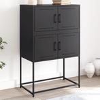vidaXL Dressoir 68,5x38,5x107 cm staal zwart, Huis en Inrichting, Kasten | Dressoirs, Verzenden, Nieuw, 50 tot 100 cm, Metaal