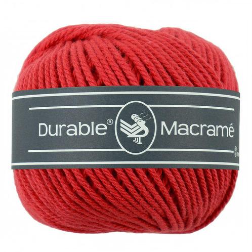 Durable Macramé - 316 red - Katoen Garen, Hobby en Vrije tijd, Breien en Haken, Ophalen of Verzenden