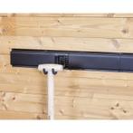 Dubbele wandhaak zwart 20 x 6 cm. tuingereedschap ophangen -, Ophalen of Verzenden, Nieuw