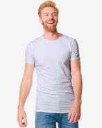 HEMA Heren t-shirt slim fit o-hals extra lang wit, Kleding | Heren, Nieuw, Verzenden