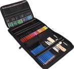 Potlodenset  met stevige etui, 96-delig, Verzenden, Nieuw