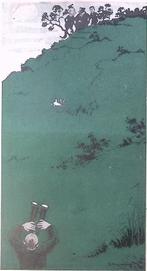 Spotprent over de Hoge Veluwe (lijst optie, Lithos), Verzenden