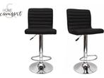 Set van 2 barstoelen - zwart - barkruk - barstoel -, Verzenden, Nieuw
