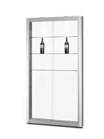 Luxe vitrinekast aluminium 110,6 cm met brede randen, Nieuw in verpakking